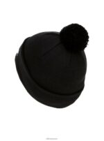 elegante gorro velly con pompón negro accesorios Ellesse morado oscuro PZZNT522 - Image 2