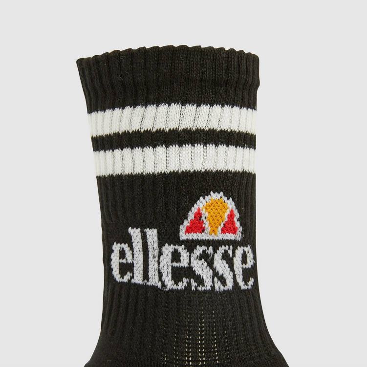 elegante paquete de 3 calcetines tipo pulóver accesorios Ellesse negro PZZNT488 - Image 3