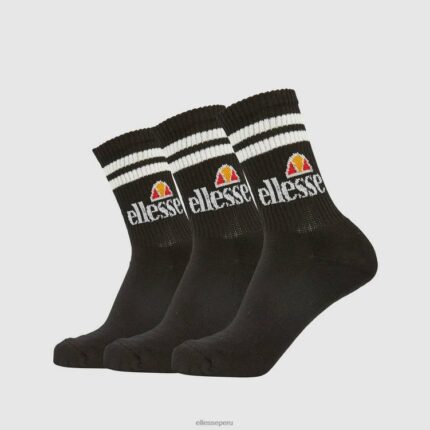 elegante paquete de 3 calcetines tipo pulóver accesorios Ellesse negro PZZNT488