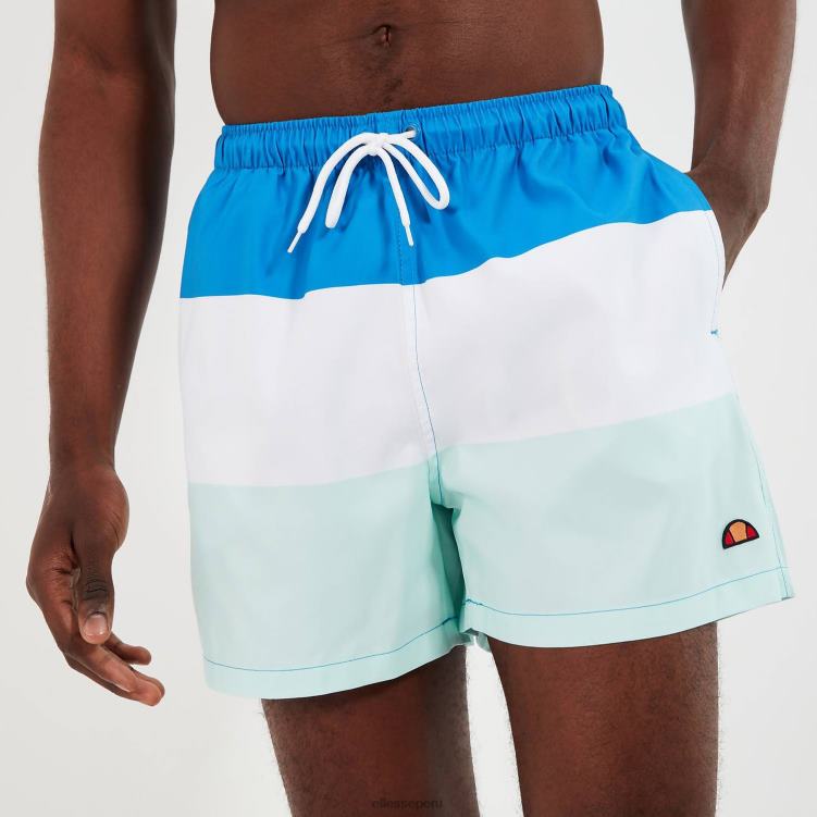 hombres bañador corto vespore ropa Ellesse azul/azul claro/blanco roto PZZNT457 - Image 3