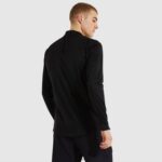 hombres bovaro 1/2 cremallera superior ropa Ellesse negro PZZNT330 - Image 3
