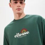 hombres camiseta aestas ropa Ellesse verde oscuro PZZNT347 - Image 3