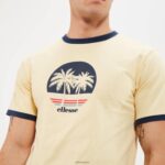 hombres camiseta darra ropa Ellesse amarillo claro PZZNT342 - Image 5