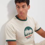 hombres camiseta darra ropa Ellesse beige PZZNT343 - Image 3