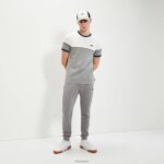 hombres camiseta de cabaña ropa Ellesse gris PZZNT359 - Image 5