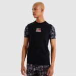 hombres camiseta hirona ropa Ellesse negro PZZNT475