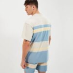 hombres camiseta junos ropa Ellesse beige/azul PZZNT345 - Image 4