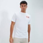 hombres camiseta mestière ropa Ellesse blanco PZZNT394 - Image 3