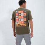 hombres camiseta mestière ropa Ellesse caqui PZZNT395 - Image 3