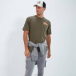 hombres camiseta mestière ropa Ellesse caqui PZZNT395 - Image 4