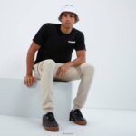 hombres camiseta meta ropa Ellesse negro PZZNT371