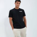 hombres camiseta meta ropa Ellesse negro PZZNT371 - Image 3