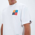 hombres camiseta rolletto ropa Ellesse blanco PZZNT372 - Image 4