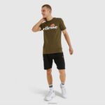 hombres camiseta sl prado ropa Ellesse caqui PZZNT366 - Image 2