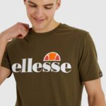 hombres camiseta sl prado ropa Ellesse caqui PZZNT366 - Image 4