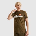 hombres camiseta sl prado ropa Ellesse caqui PZZNT366 - Image 5