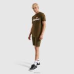 hombres camiseta sl prado ropa Ellesse caqui PZZNT366 - Image 6