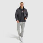 hombres chaqueta acolchada lombardía ropa Ellesse marga gris oscuro PZZNT287 - Image 2