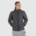 hombres chaqueta acolchada lombardía ropa Ellesse marga gris oscuro PZZNT287