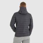 hombres chaqueta acolchada lombardía ropa Ellesse marga gris oscuro PZZNT287 - Image 3