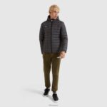 hombres chaqueta acolchada lombardía ropa Ellesse marga gris oscuro PZZNT287 - Image 6