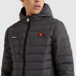 hombres chaqueta acolchada lombardía ropa Ellesse marga gris oscuro PZZNT287 - Image 8
