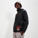 hombres chaqueta con cremallera completa fracción 2 ropa Ellesse negro PZZNT275 - Image 2