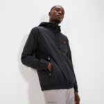 hombres chaqueta con cremallera completa fracción 2 ropa Ellesse negro PZZNT275 - Image 3