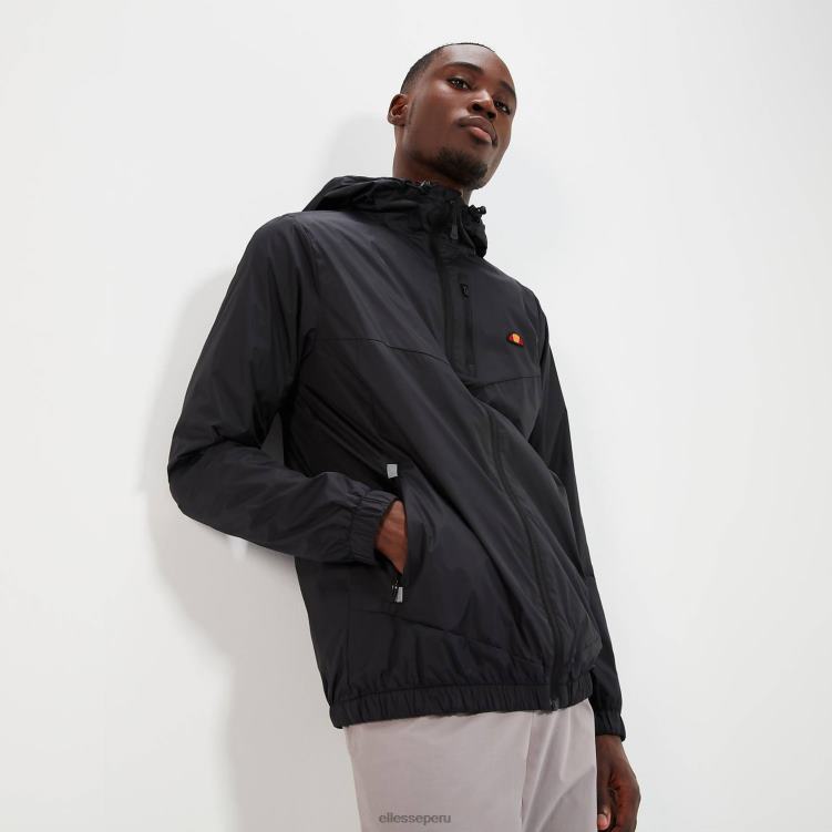 hombres chaqueta con cremallera completa fracción 2 ropa Ellesse negro PZZNT275 - Image 3