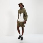 hombres chaqueta con cremallera completa fracción 2 verde ropa Ellesse caqui PZZNT276
