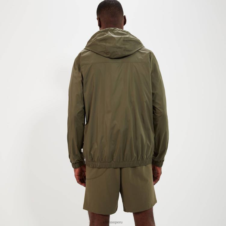 hombres chaqueta con cremallera completa fracción 2 verde ropa Ellesse caqui PZZNT276 - Image 5