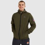 hombres chaqueta de terrazo ropa Ellesse caqui PZZNT271