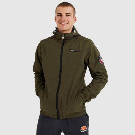hombres chaqueta de terrazo ropa Ellesse caqui PZZNT271