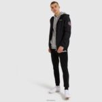 hombres chaqueta de terrazo ropa Ellesse negro PZZNT272 - Image 2