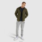 hombres chaqueta lombardia ropa Ellesse caqui PZZNT288 - Image 2