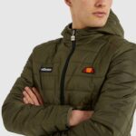 hombres chaqueta lombardia ropa Ellesse caqui PZZNT288 - Image 4