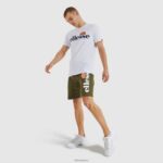 hombres pantalones cortos de lana bossini ropa Ellesse caqui PZZNT426 - Image 2