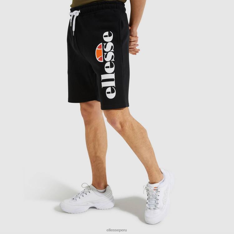 hombres pantalones cortos de lana bossini ropa Ellesse negro PZZNT425 - Image 1