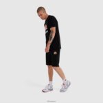 hombres pantalones cortos kraviz ropa Ellesse negro PZZNT439 - Image 2