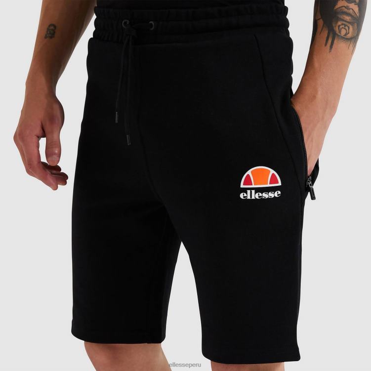 hombres pantalones cortos kraviz ropa Ellesse negro PZZNT439 - Image 4