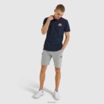hombres pantalones cortos polares noli jaspeado ropa Ellesse gris PZZNT419 - Image 2