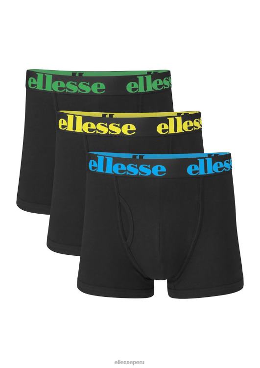 hombres paquete de 3 calzoncillos hali accesorios Ellesse negro PZZNT490 - Image 1
