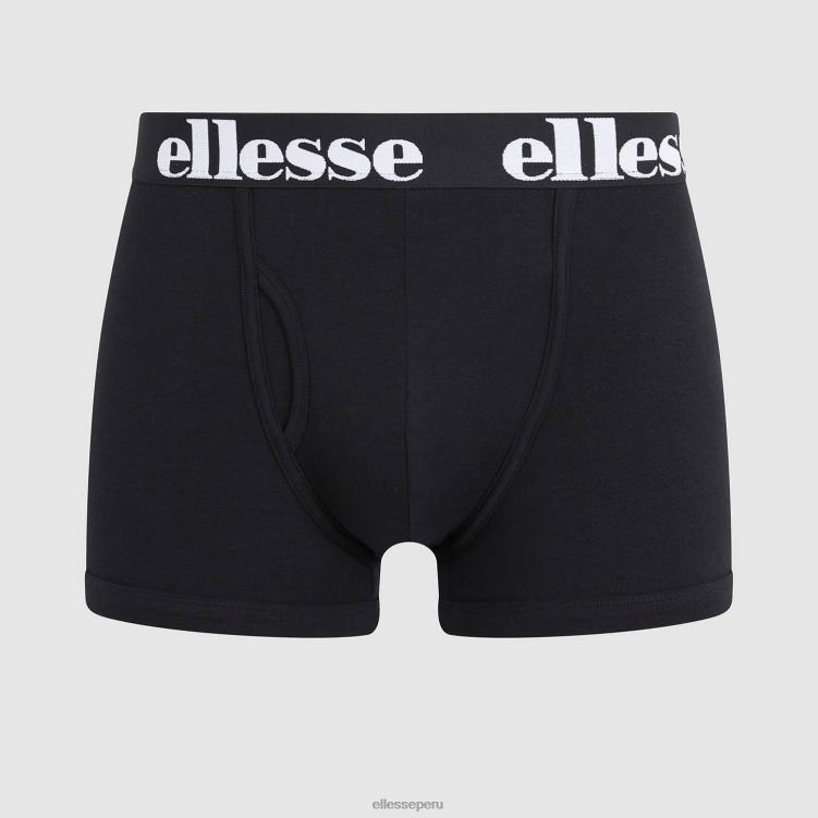 hombres paquete de 3 calzoncillos hali accesorios Ellesse negro PZZNT494 - Image 2