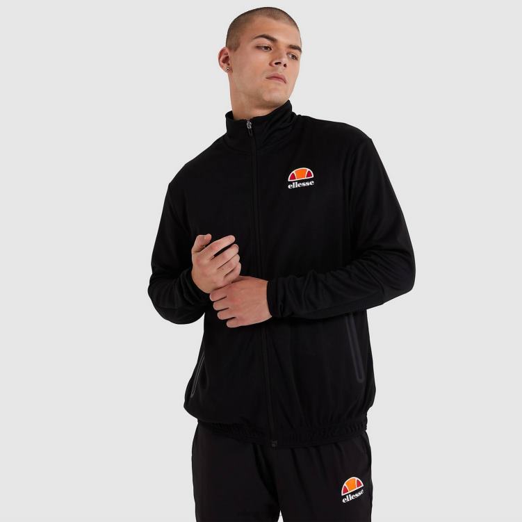 hombres parte superior de la pista de marzo ropa Ellesse negro PZZNT326 - Image 1