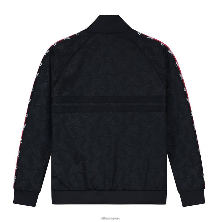 hombres parte superior de la pista del mañana ropa Ellesse negro PZZNT320 - Image 3