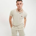 hombres polo de rooks ropa Ellesse beige PZZNT348 - Image 2
