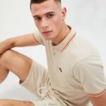 hombres polo de rooks ropa Ellesse beige PZZNT348 - Image 4