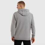 hombres primero sudadera con capucha ropa Ellesse gris PZZNT314 - Image 3