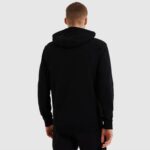 hombres primero sudadera con capucha ropa Ellesse negro PZZNT319 - Image 3