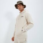 hombres sudadera con capucha olevano ropa Ellesse beige PZZNT304 - Image 2